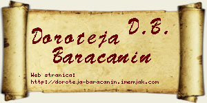 Doroteja Baračanin vizit kartica